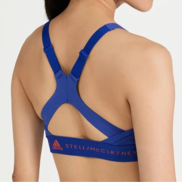 Adidas by Stella Mccartney NWT ASMC TPR Sports Bra in Blue Size XS - Picture 2 of 6